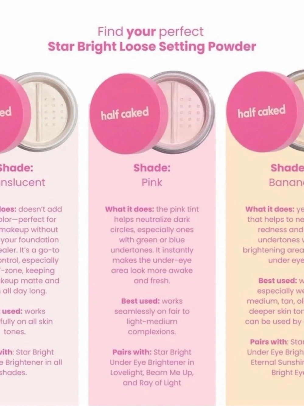 Half Caked Translucent Setting Powder